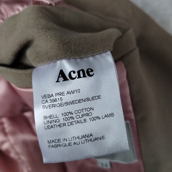 Acne Shearling Cotton Jacket XS - Picture 3 of 9